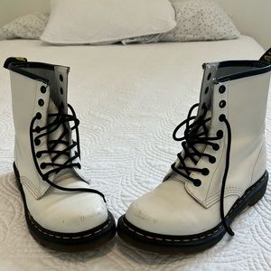 Womens Dr. Martens 1460 8-Eye Boot - White